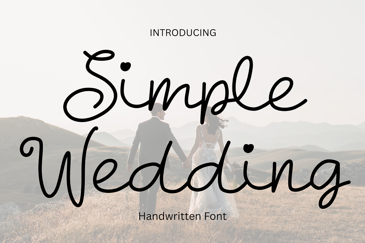 Simple Wedding is a handwritten font, a Script Font by Brown Cupple (Photo 1 of 7)
