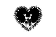 Cute Bunny Love Silhouette Icons, an Illustration by Creativeshirt (Thumbnail 15 of 51)