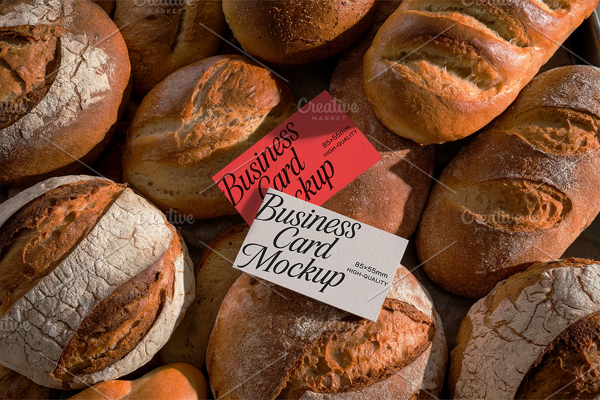Bakery Style Business Card Mockup, a Mockup by Quirko (Photo 5 of 6)