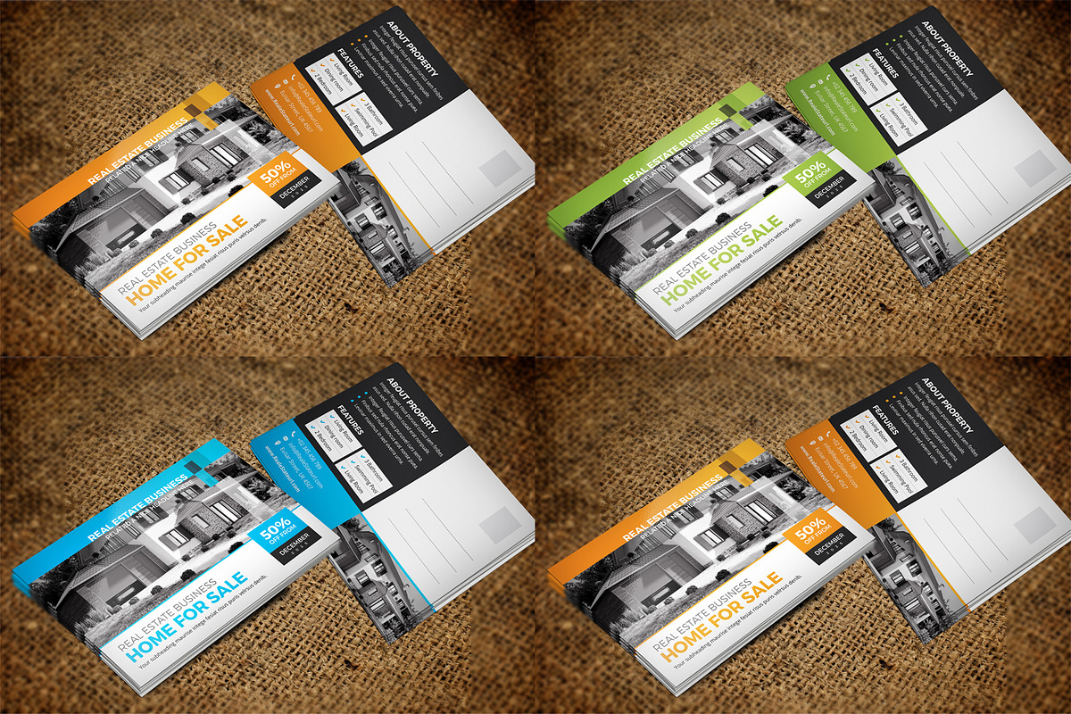 Postcard Design Bundle, a Card Template by Miyaji75 (Photo 13 of 20)