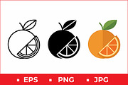 Orange Fruit Icons, a Solid Icon by Artonix (Thumbnail 1 of 2)