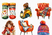Cozy Winter Clipart, an Illustration by Craft Nest (Thumbnail 4 of 6)