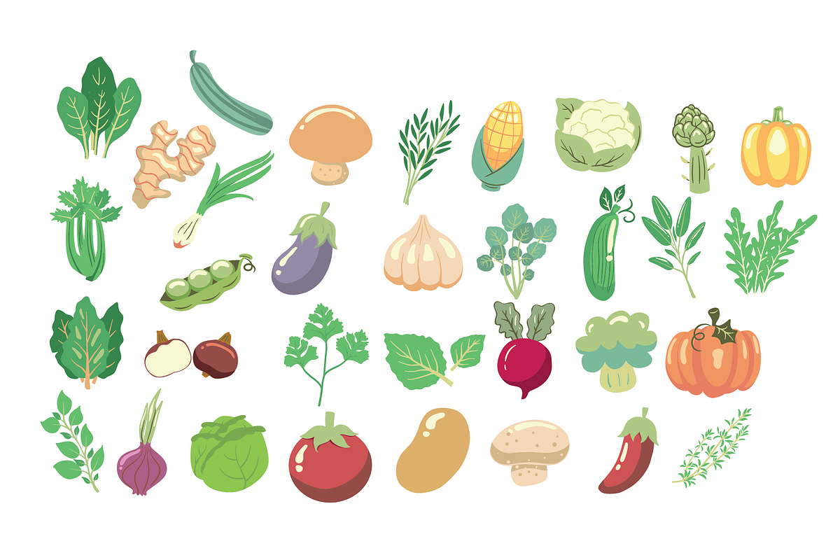 Vegetable and Fruits Clipart, a Food Illustration by Berdansabersama (Photo 3 of 5)