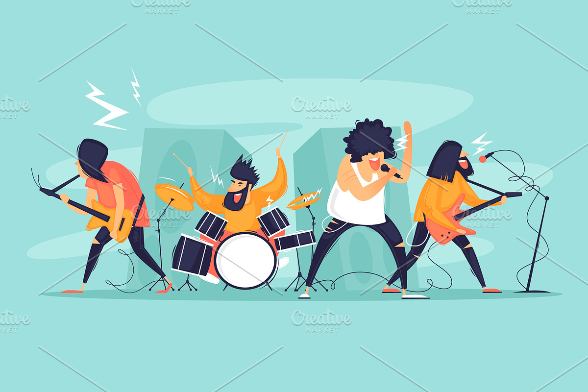 Rock band., an Illustration by Podis (Photo 1 of 4)