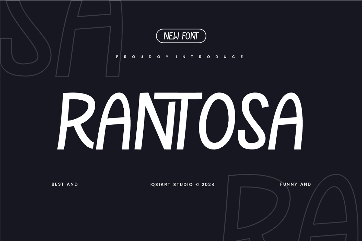 Rantosa - Funny Font, a Sans Serif Font by Iqsiart Studio (Photo 1 of 7)