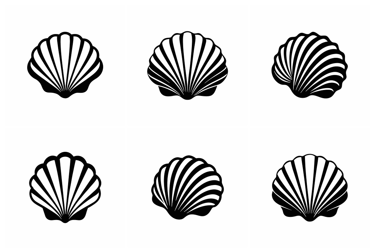 Shell Icons Sea Ocean Beach Summer, an Object Graphic by Billah Hub
