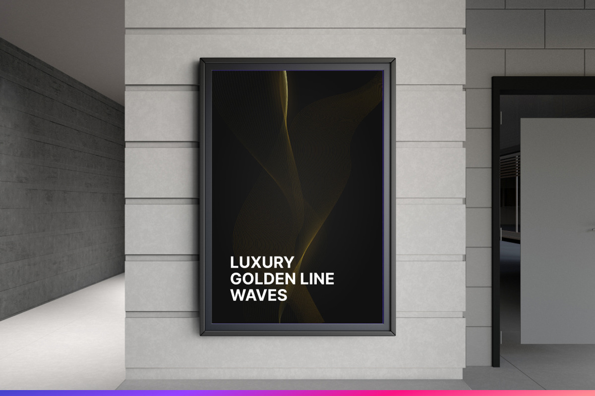 Luxury Golden Line Waves Background, a Background Graphic by Loin Studio (Photo 5 of 5)
