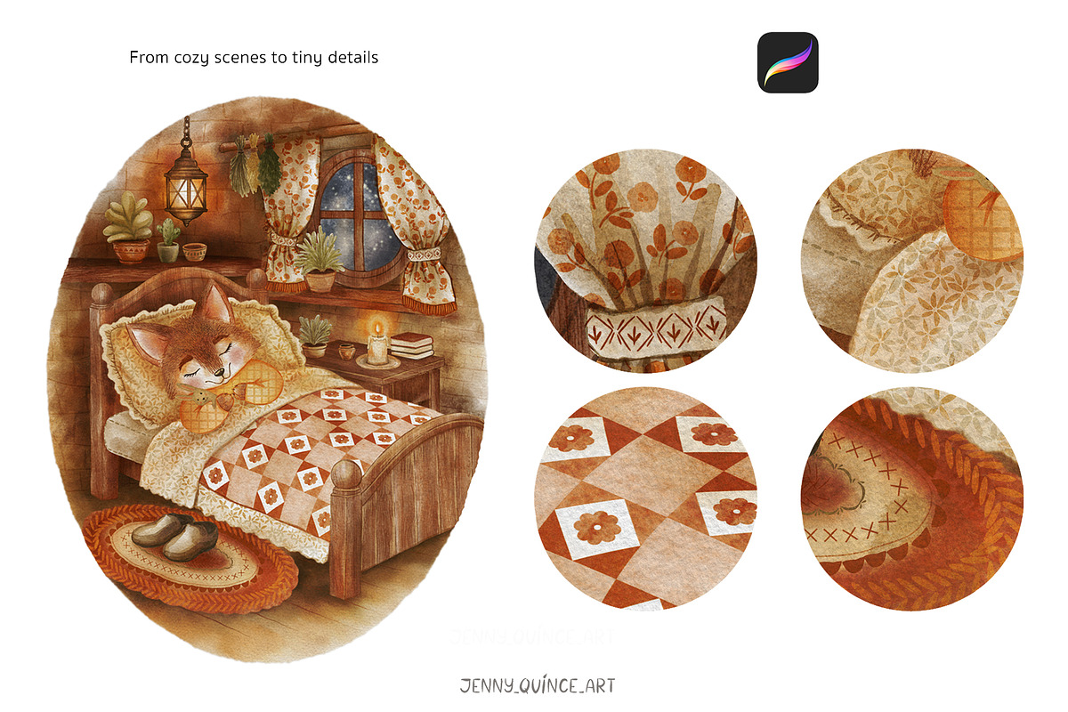 Procreate Brushes - Pattern Brushes, a Brush Add-On by Jenny Quince (Photo 4 of 13)