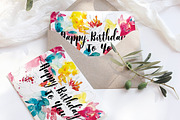watercolor festive birthday card, a Card Template by TurquoiseDesign (Thumbnail 1 of 4)