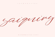 Saiquiry, a Script Font by Katie Holland (Thumbnail 1 of 9)