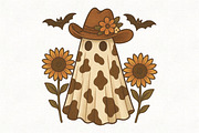Ghost Western Halloween Spooky Ghost, an Illustration by CraftArtStudio (Thumbnail 1 of 4)