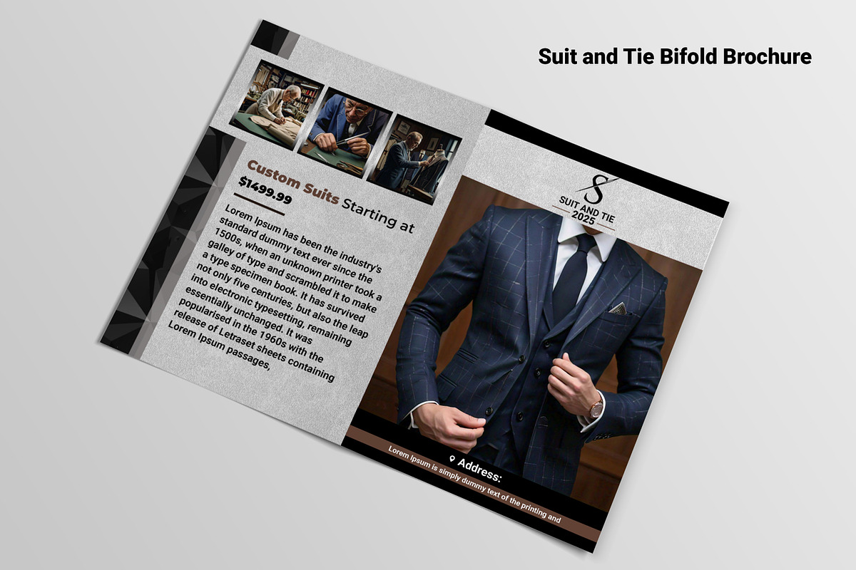 Suit and Tie Bifold Brochure, a Brochure Template by AfzaalGraphics (Photo 1 of 5)