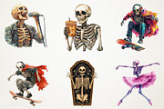 Halloween Funny Skeleton Sublimation, an Illustration by RobertsArt (Thumbnail 2 of 7)