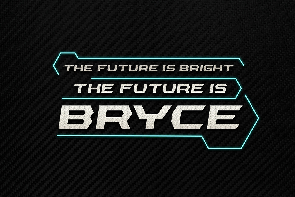 BRYCE FONT preview 2