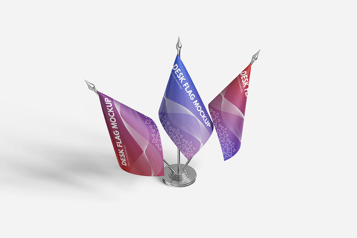 Desk Flag Mockup, a Product Mockup by Indah (Photo 2 of 6)