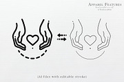Fabric Features Line Icons 40% OFF, an Outline Icon by Ksenia Shmakova (Thumbnail 4 of 4)