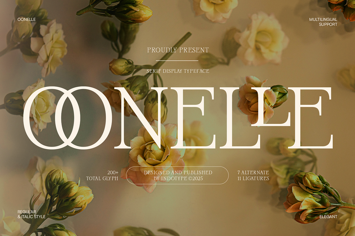 Oonelle - Elegant Serif Display, a Font by Indotype Foundry (Photo 1 of 10)