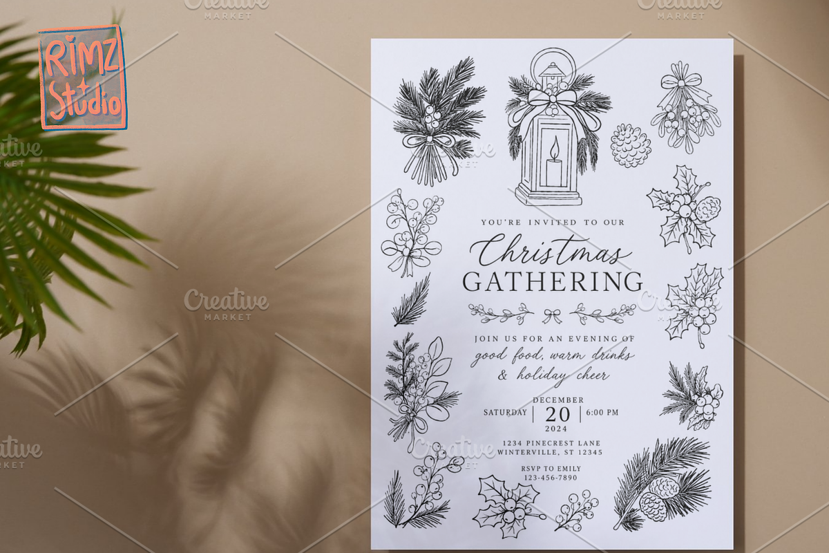 Christmas Ornament & Greenery SVG, a Seasonal Illustration by RimzStudio (Photo 6 of 9)