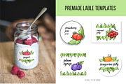 Fruit&berry clipart + label template, a Decorative Illustration by Pikovit (Thumbnail 4 of 13)