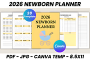 2026 Newborn Planner Canva Template, a Marketing Template by Ink Gallery (Thumbnail 1 of 10)