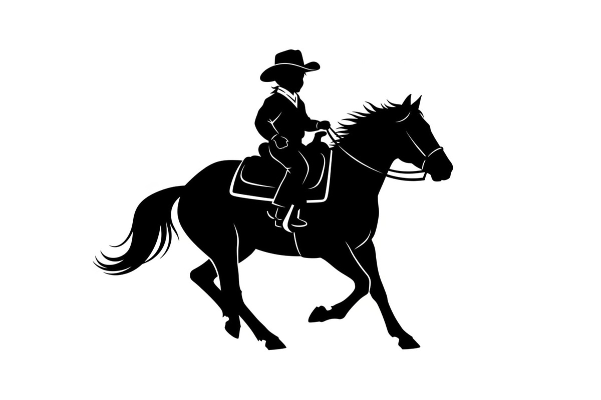 Western Cowboy Horse Silhouette Bund, an Illustration by Designs_River (Photo 21 of 51)