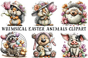 Whimsical Easter Animals Clipart, an Illustration by OK Design (Thumbnail 2 of 6)