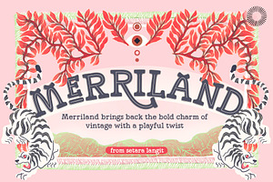 Merriland - Retro Carnival, a Slab Serif Font by Setara Langit CreativeStd