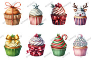 Christmas Cupcake Sublimation Clipar, a Graphic by designcity5 (Thumbnail 2 of 5)