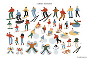 winter activities illustrations, an Object Graphic by LyubovZaytseva (Thumbnail 2 of 8)