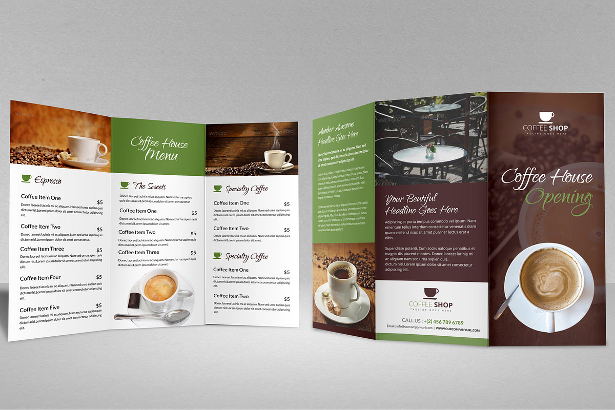 Coffee Shop Restaurant Template v2, a Brochure Template by JanySultana (Photo 5 of 7)