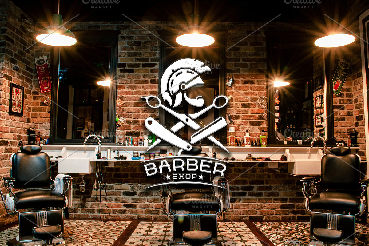 Spartan Barber Shop Logo, a Branding & Logo Template by Atlantis X Nurman Arbai (Photo 1 of 2)