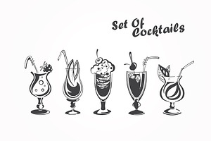 Black Cocktail Icons