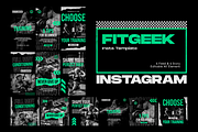 Fitgeek Instagram Template, a Social Media Template by Shinra Labs (Thumbnail 5 of 6)