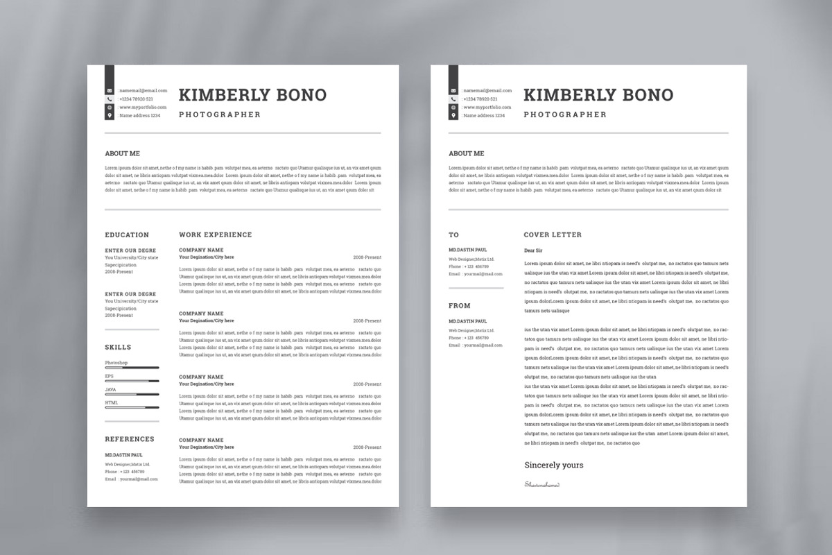 Resume With Cover Letter, a Resume Template by Blackcloud_Creations (Photo 5 of 7)
