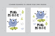 Monsters kids clipart collection, an Animal Illustration by Leysan Shayak (Thumbnail 12 of 15)