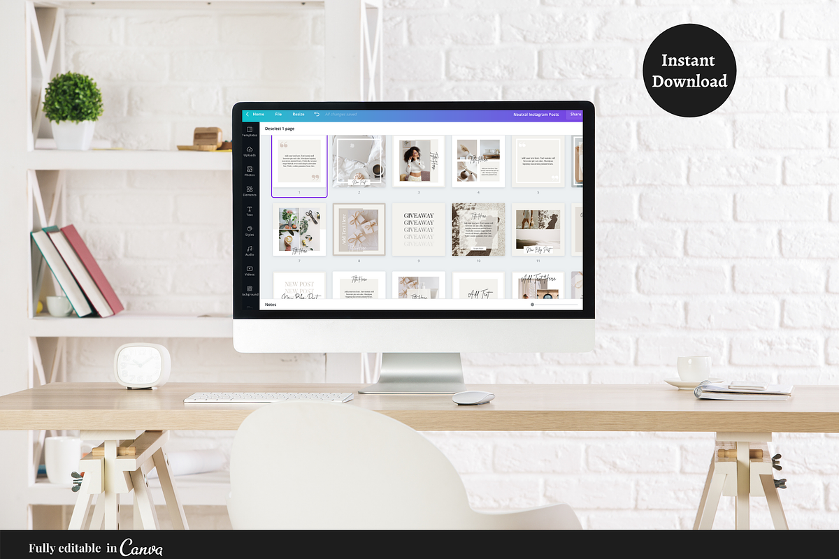 Instagram Post Templates Canva, a Social Media Template by Joanna Lane Designs (Photo 3 of 4)