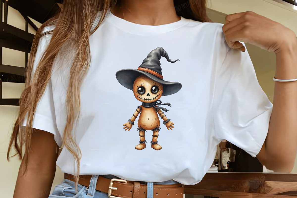 Watercolor Halloween Voodoo Doll Cli, an Illustration by CrexoraLab (Photo 4 of 5)