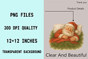 Sleeping Christmas Santa Claus Clipa, an Illustration by SVGArt (Thumbnail 4 of 8)