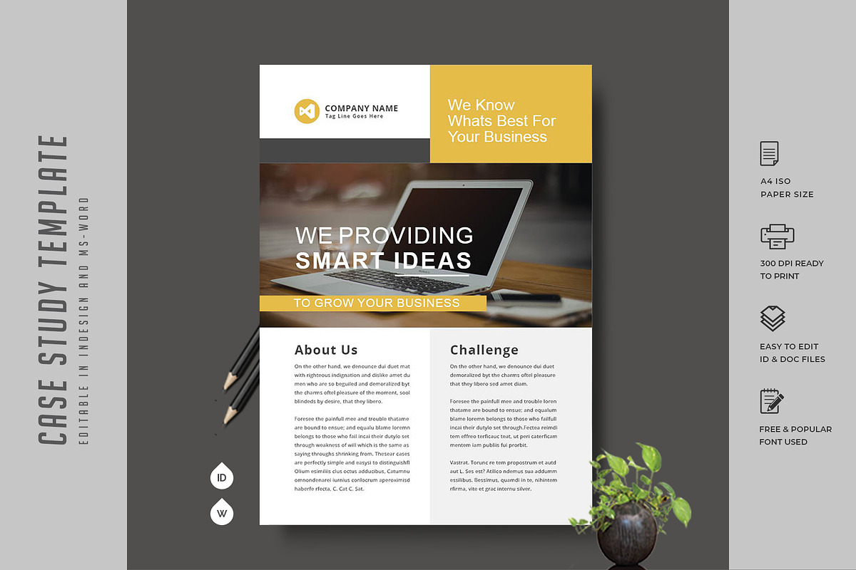 530. Case Study Template, a Stationery Template by CreativeRezwan (Photo 1 of 3)