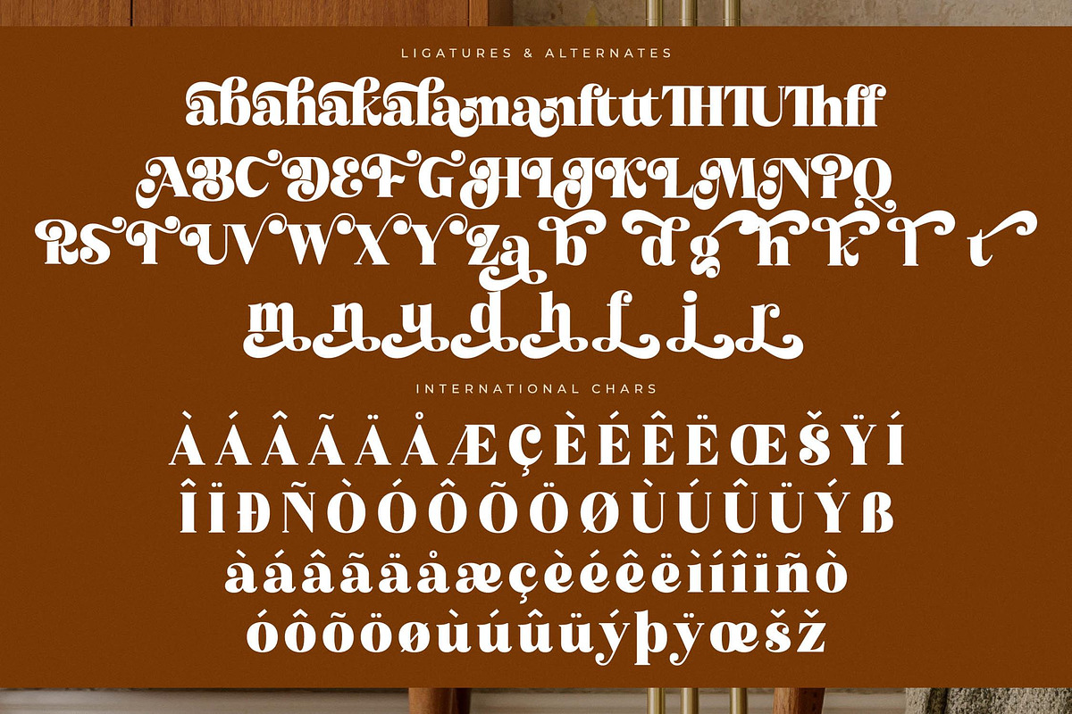 Atlantis Famingo Retro Serif Font, a Serif Font by Letterena Studios (Photo 14 of 15)