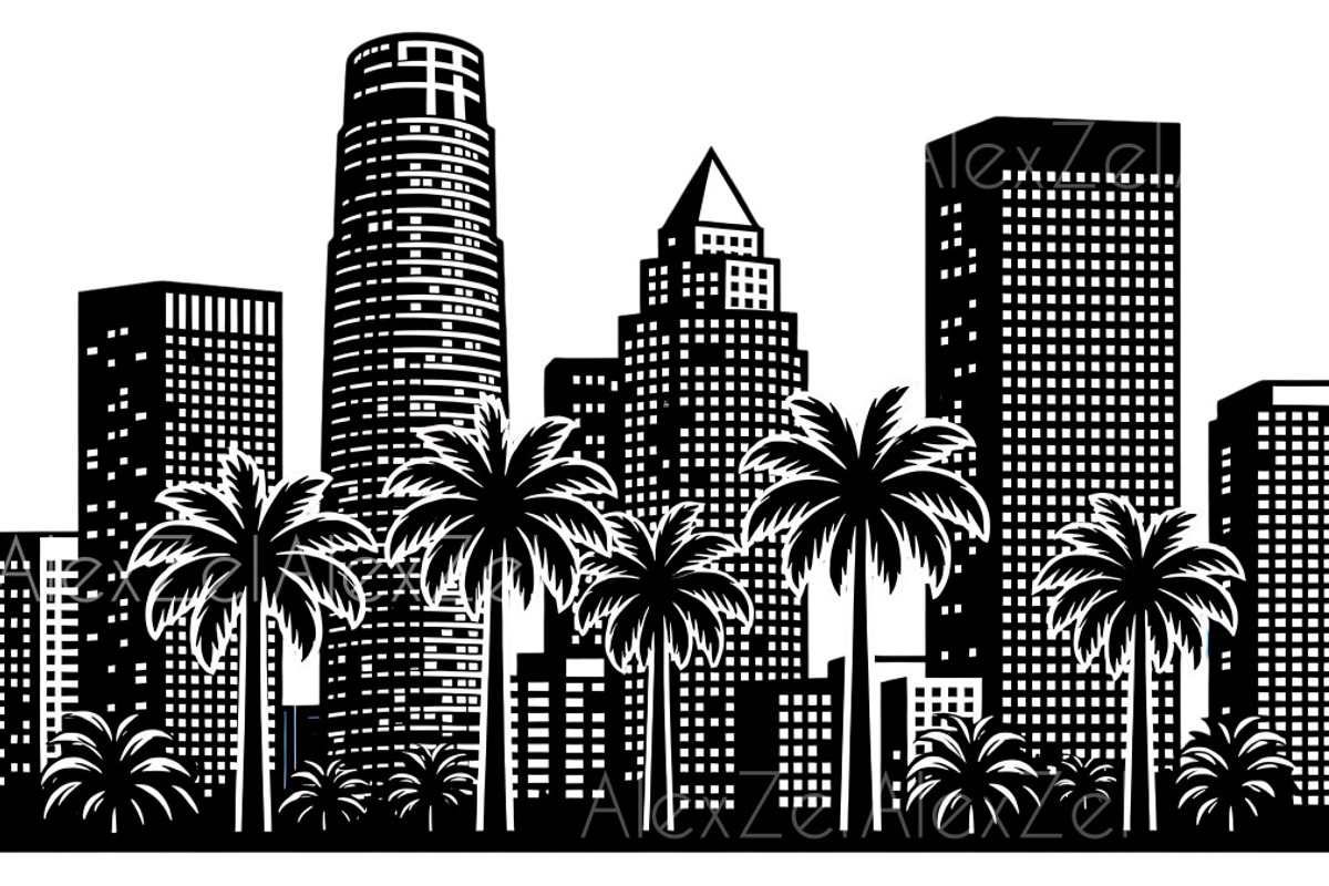 Los Angeles Wall art Skyline, an Empty State Illustration by AlexZeL (Photo 4 of 9)