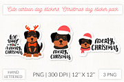 Cute dog stickers. Puppy Christmas, an Object Graphic by Let's Art (Thumbnail 17 of 24)