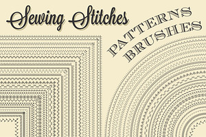 Sewing Stitches Patterns Brushes