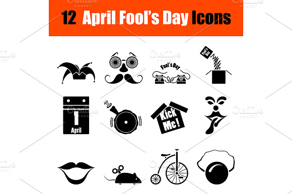 Set Of April Fools Day Icons