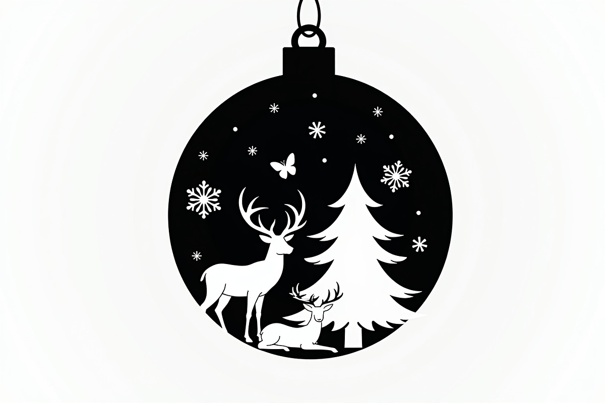 Christmas Laser Cut Ornament Bundle, a Graphic by Designer_Momina (Photo 13 of 14)