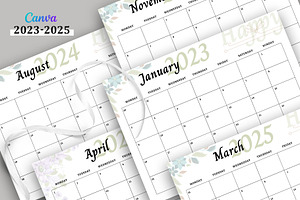 Monthly Planner 2023-2025 vol.36, a Stationery Template by Design Zone