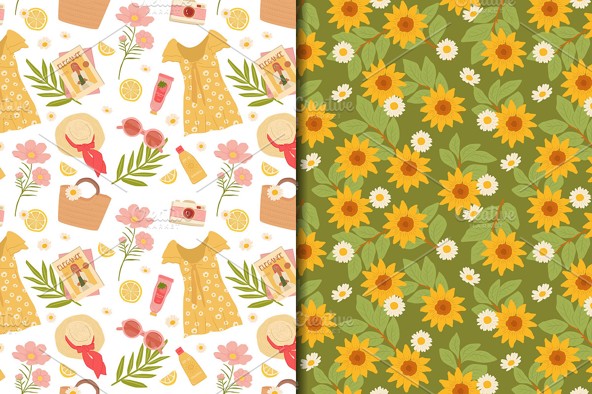 Summer Picnic Pattern Bundle, a Pattern Graphic by CreativeChristiana (Photo 7 of 9)