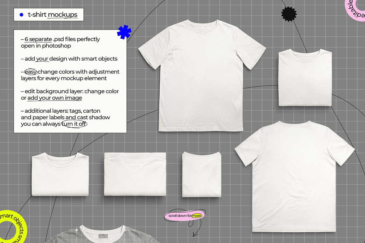 Six T-Shirt PSD Mockups Bundle, a Templates & Theme by 34store (Photo 2 of 9)