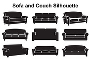 Living Room Sofa Silhouette Set, an Object Graphic by Designs_River (Thumbnail 1 of 3)
