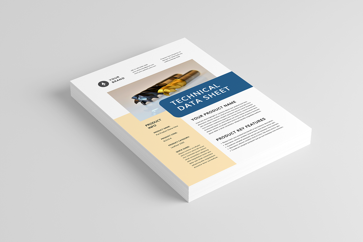 Technical Data Sheet, a Flyer Template by Leaflove